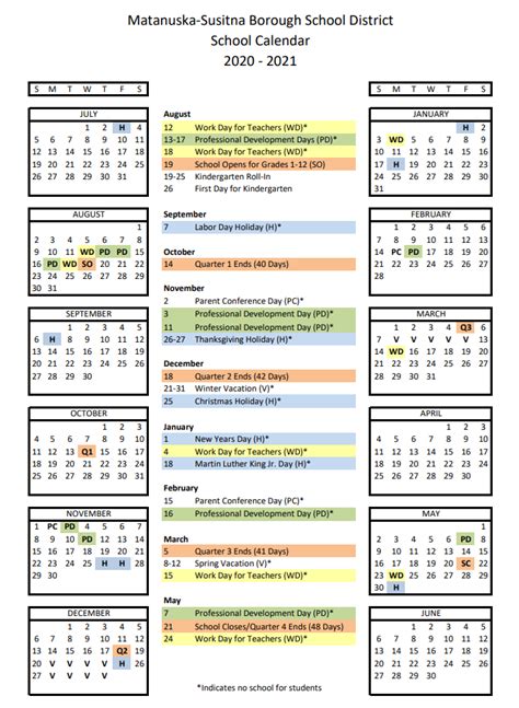 msbsd calendar 2021
